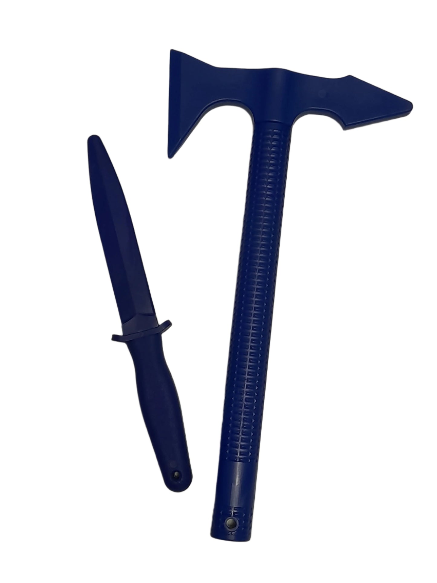 SET -  Polypropylene Training Axe and  Safe Dummy Knife for Martial Arts Blue PP