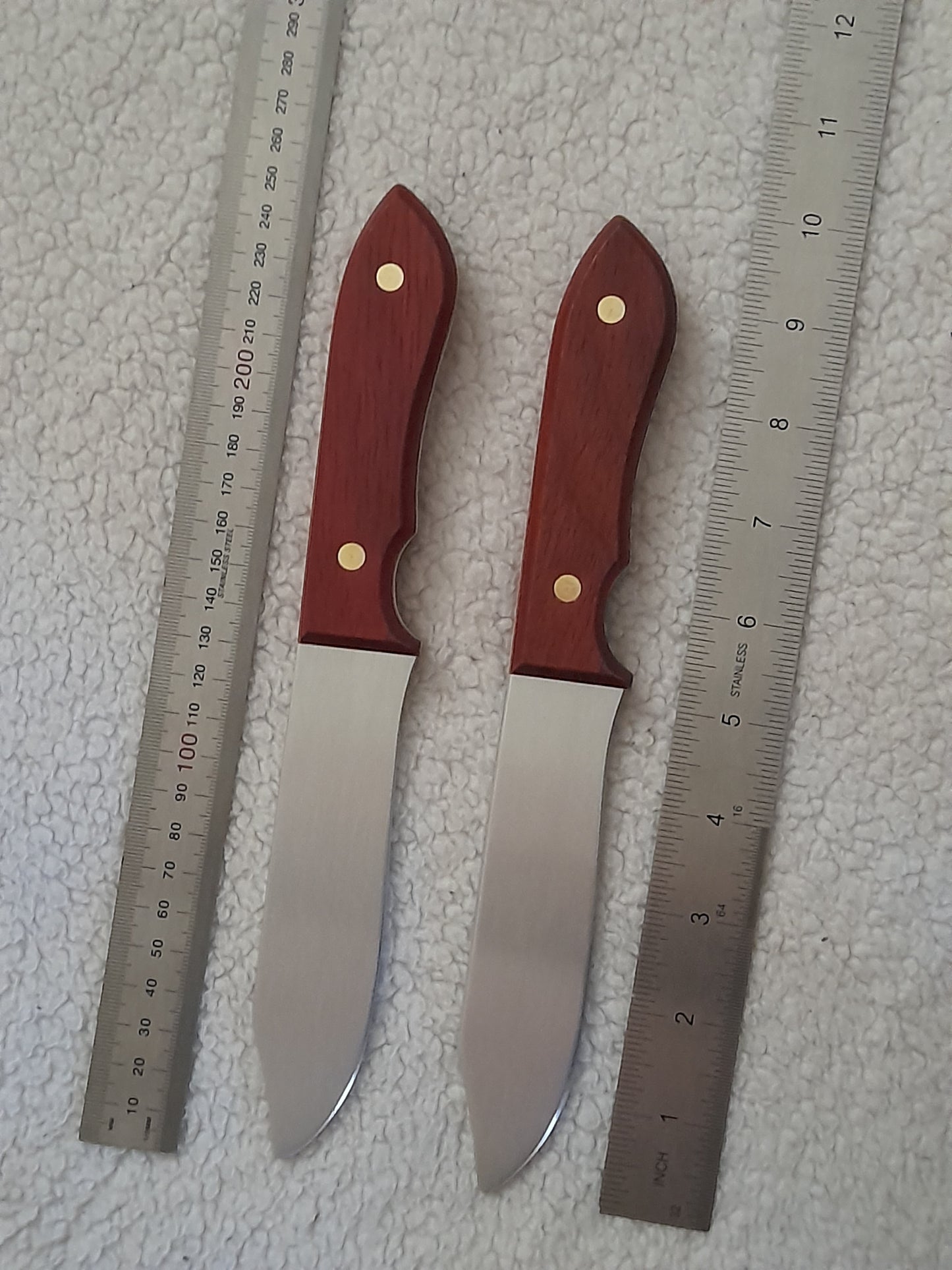 ONE PAIR - Aluminium Training Knife with Wooden Handle for Martial Arts