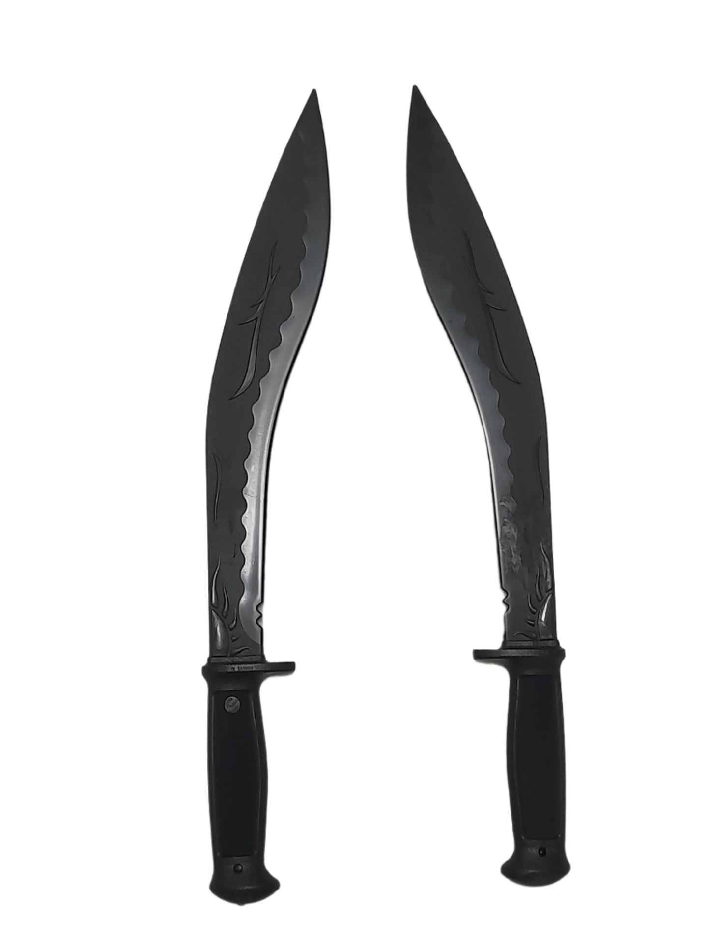 ONE PAIR - Polypropylene Training Kukri Sword Black for Martial Arts